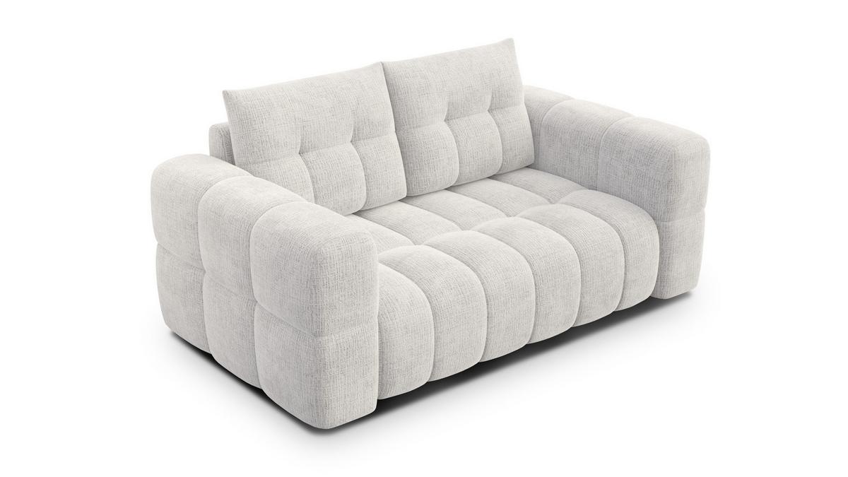 SOFA CLOUDI 2-Sitzer, creme - Creme/Schwarz, Holz/Textil (181/89/104cm) - Wozimo