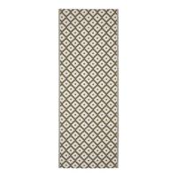OUTDOORTEPPICH-LÄUFER May, geometrisch gemustert 75/200 cm - Olivgrün, Kunststoff (75/200cm) - Homescapes
