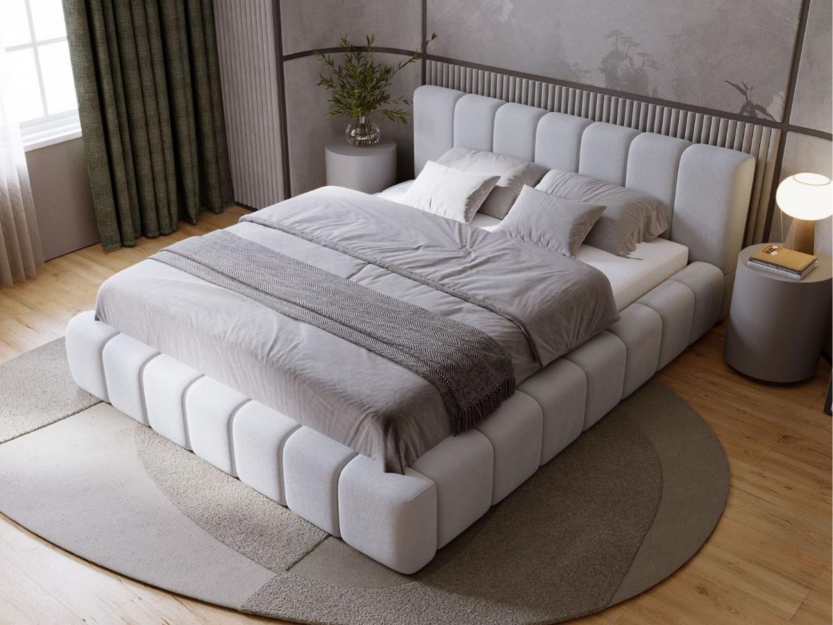 POLSTERBETT Orio 160x200 Hellgrau - Hellgrau, Textil (160/200cm) - Graingold