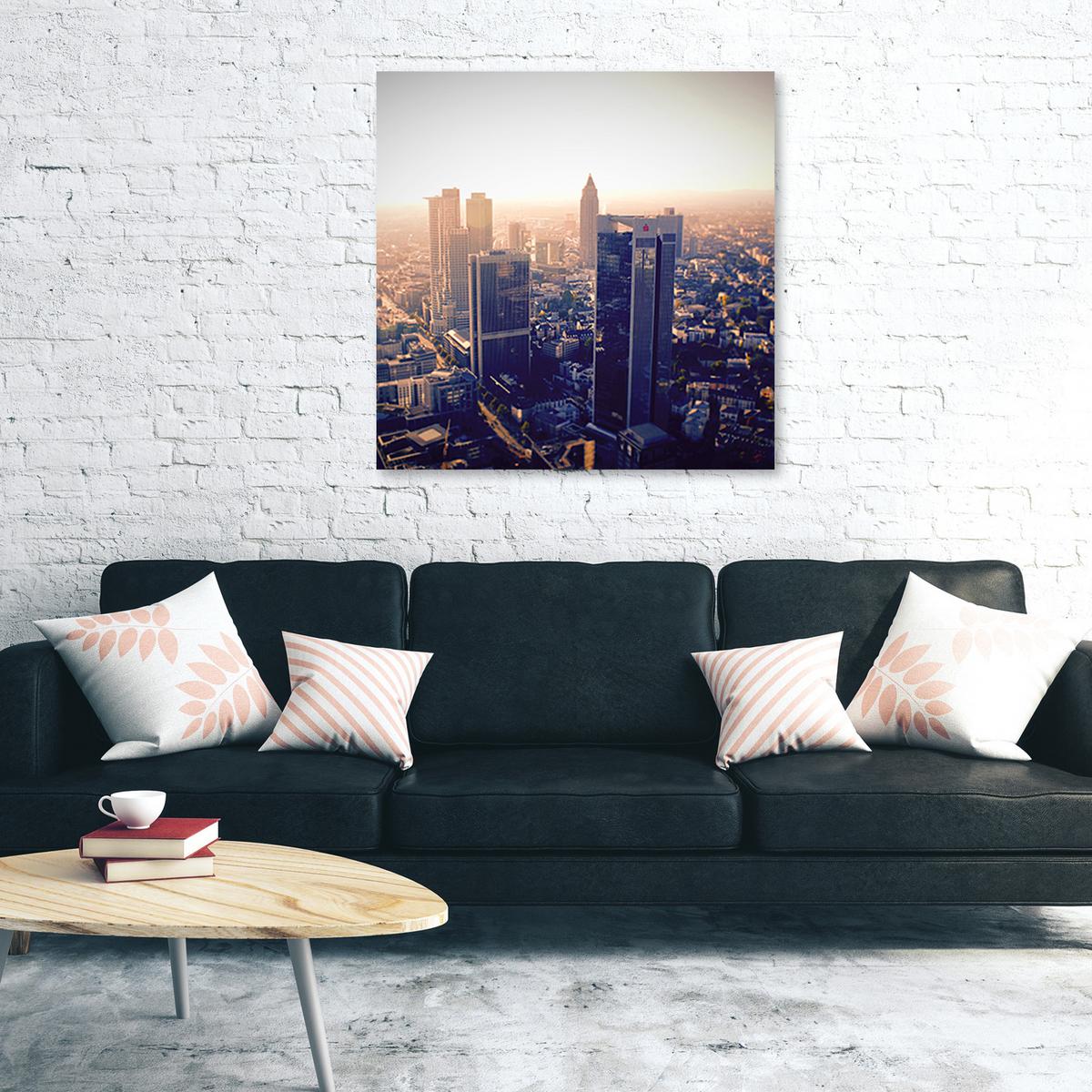 WANDBILD städte und architektur orange - Orange, Textil (50/50cm) - Feeby