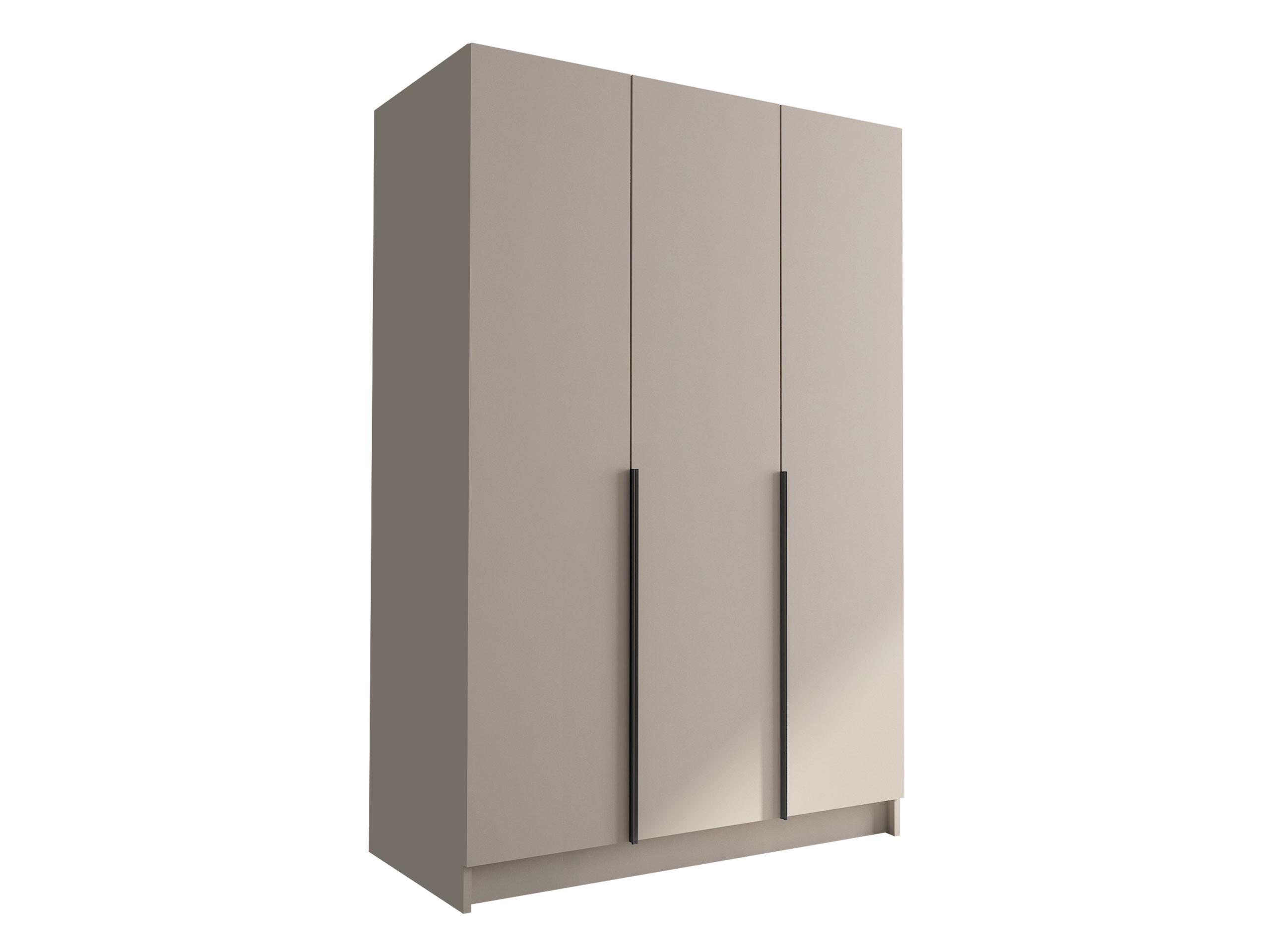 KLEIDERSCHRANK Calia I - Kaschmir/Schwarz, Holzwerkstoff/Metall (150/215/58cm) - MIRJAN24