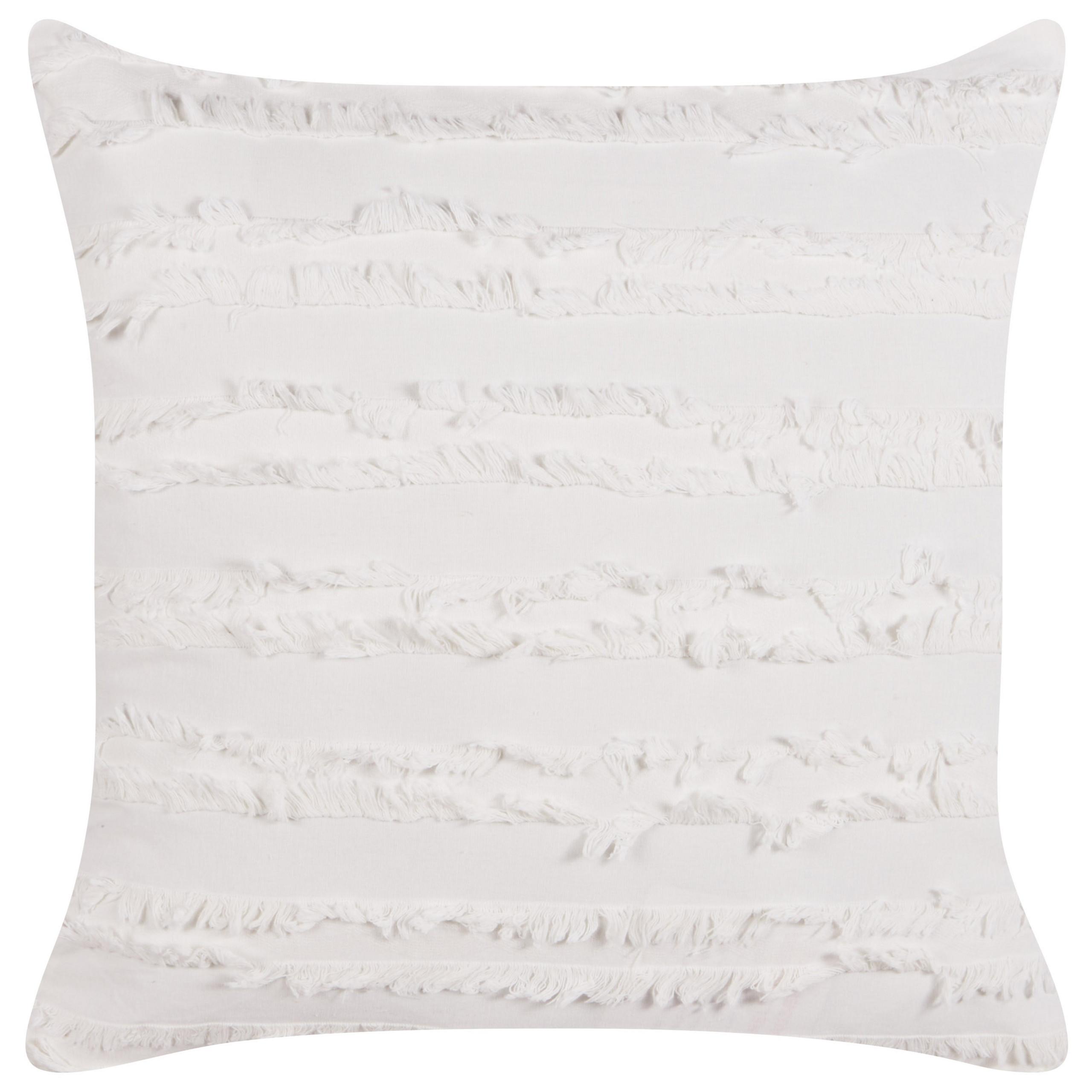 DEKOKISSEN Weiß 45/45 cm Makneh - Weiß, Naturmaterialien (45/45cm) - Beliani