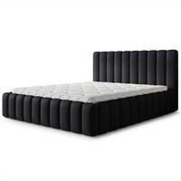 POLSTERBETT TEBA 120x200 cm mit Bettkästen - Schwarz - Schwarz, Holz/Textil (120/200cm) - MASSENO