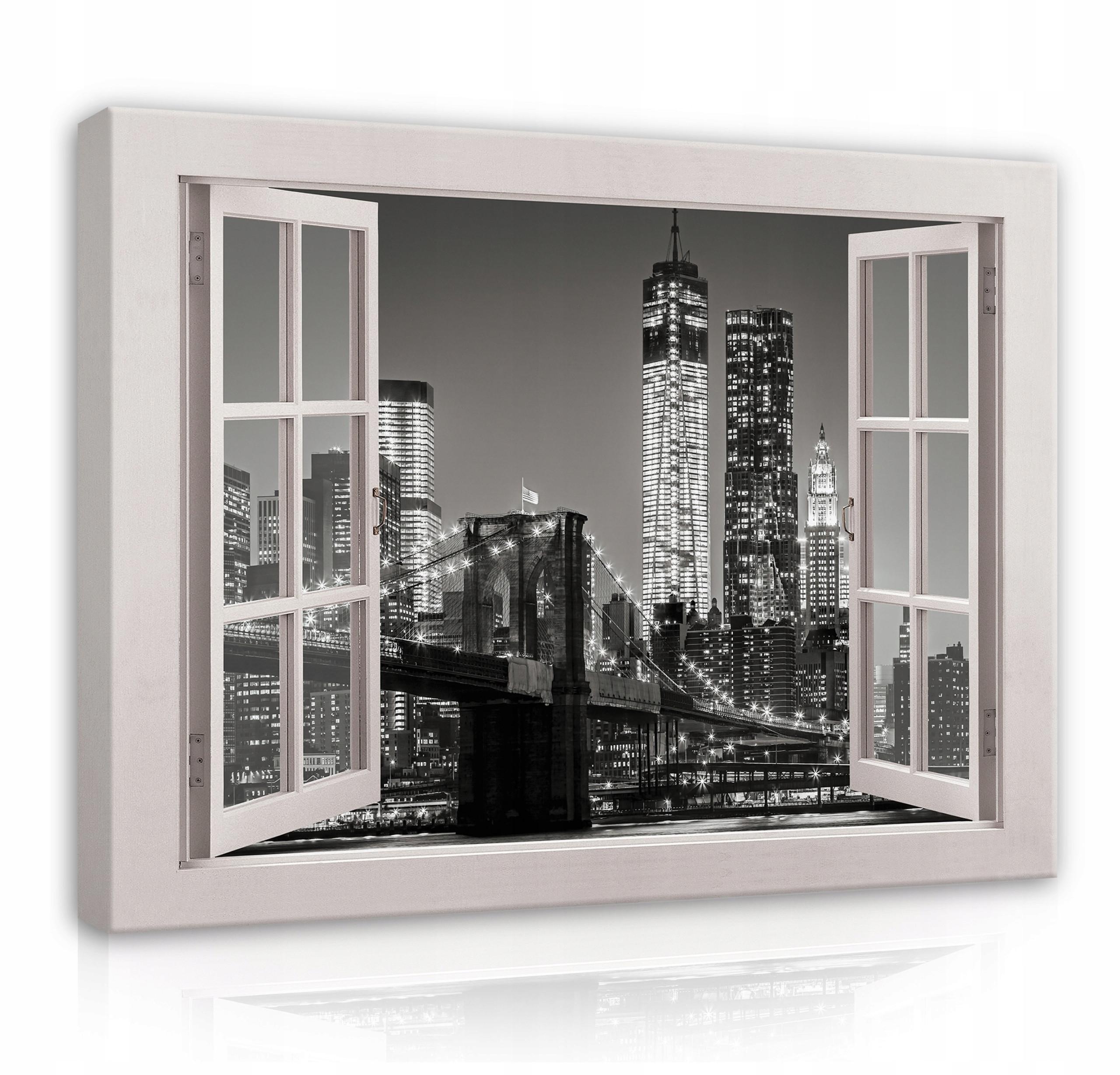 LEINWAND BILDER Stadt New York Wohnzimmer 80x60 - Multicolor, Holzwerkstoff (80/60cm) - Wallarena