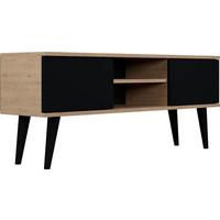 TV-LOWBOARD Micky in Artisan Eiche & Schwarz 120/55/35 cm - Eiche Artisan, Holzwerkstoff (120/55.2/35cm) - WFL GROUP