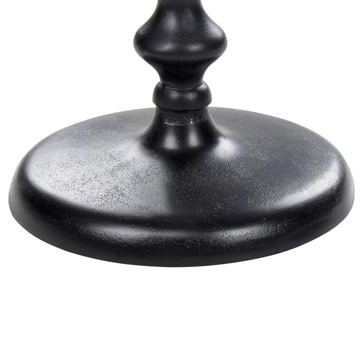 BEISTELLTISCH Aluminium schwarz rund 30 cm Atapo - Schwarz, Metall (30/30/55cm) - Beliani