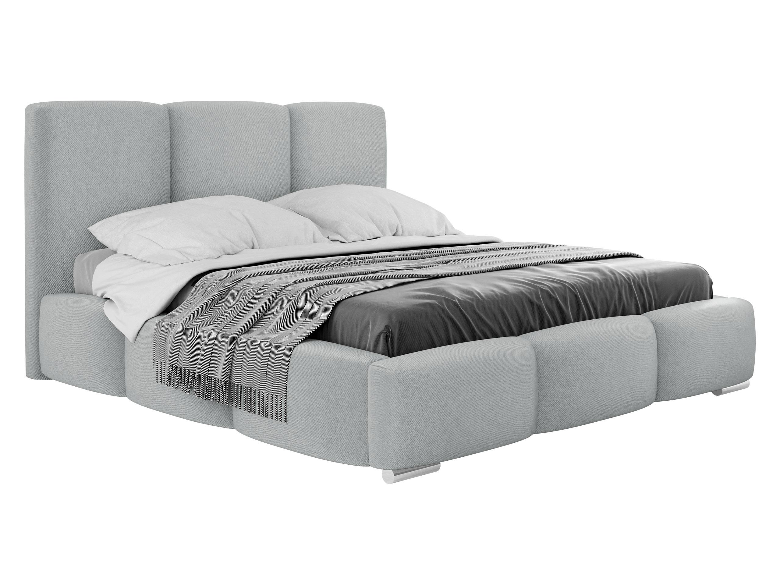 POLSTERBETT Olweria - Chromfarben/Hellgrau, Holz/Textil (140/200cm) - MIRJAN24