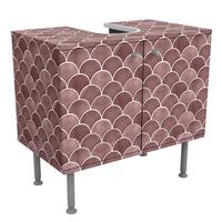 WASCHBECKENUNTERSCHRANK Fischschuppen Fliesen Keramikoptik Rosa 60/55/35 cm - Rosa, Holzwerkstoff (60/55/35cm) - Bilderwelten