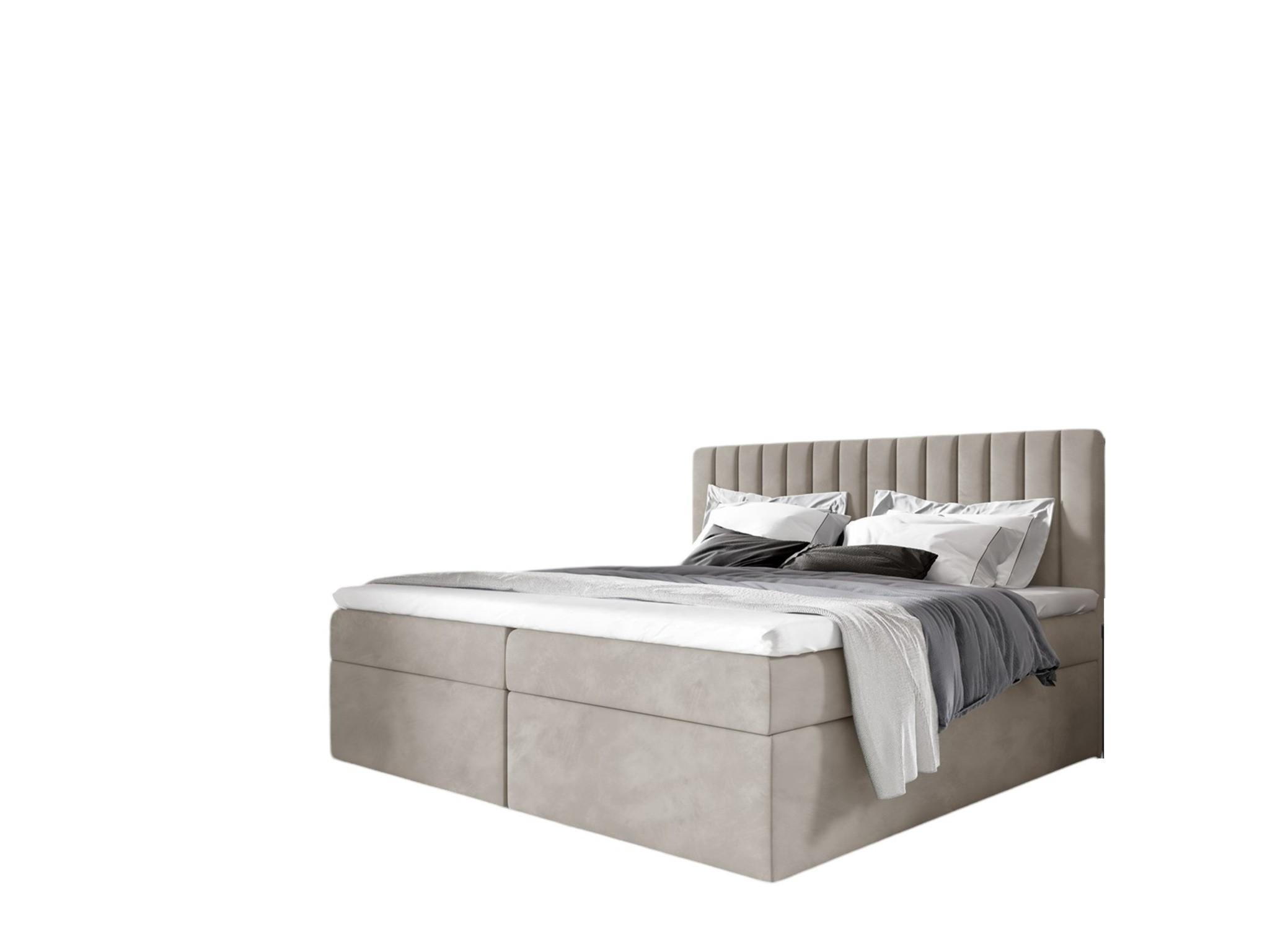BOXBETT Linnea - Beige, Holzwerkstoff/Textil (200/220cm) - Fun Möbel