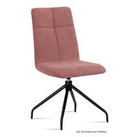 ESSZIMMERSTUHL drehbar (8er-Set) Dniren 47x92x60 Schwarz/Rosewood - Dunkelrosa/Schwarz, Kunststoff (60/92/47cm) - 58aufmkessel
