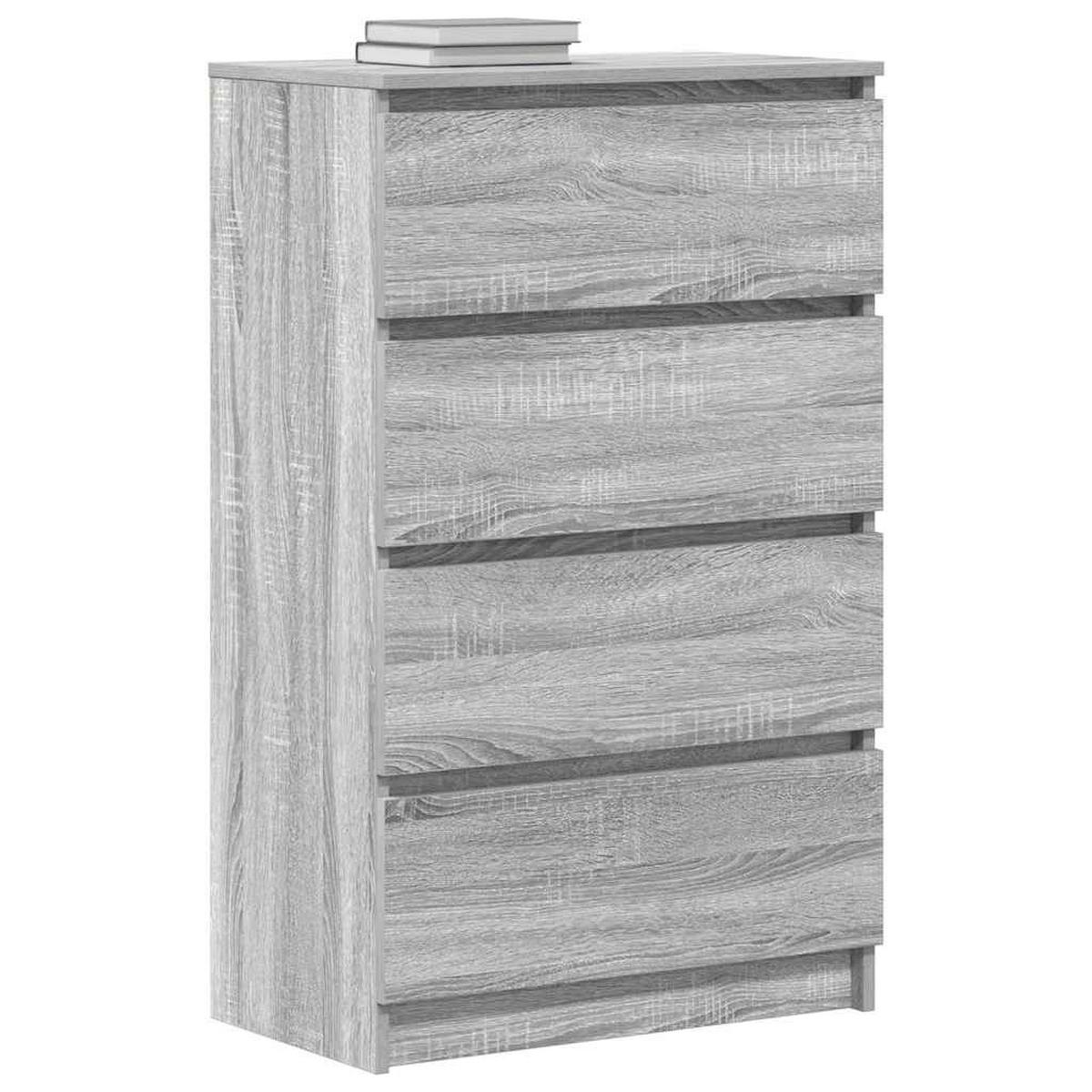 KOMMODE Salazar 60/35/98.5 cm - Grau, Holzwerkstoff (60/98.5/35cm) - Nettlife