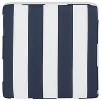 GARTENSTUHLKISSEN Marineblau 46/46 cm Sassari - Blau/Weiß, Textil (46/5/46cm) - Beliani