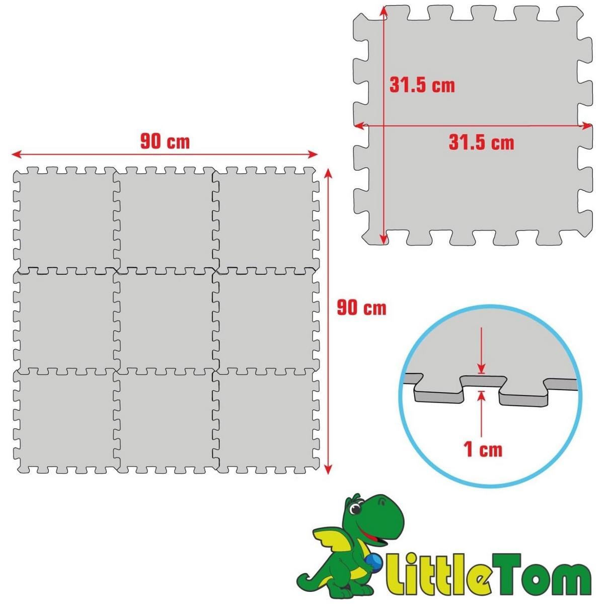 SPIELMATTE ab Null - 90 cm Baby Puzzlematte Rosa - Rosa, Kunststoff (30/30cm) - Littletom