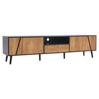 LOWBOARD Holzoptik mit Stauraum, 180/40/46cm - Buchefarben, Holzwerkstoff (180/46/40cm) - Urban Meuble