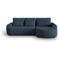 ECKSCHLAFSOFA Olivio L Dunkelblau - Schwarz/Dunkelblau, Kunststoff/Textil (266/170cm) - Beautysofa