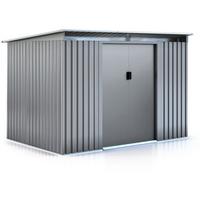 METALL-GARTENHAUS texas Grau - Grau, Metall (261/186/181cm) - Habitat Garten