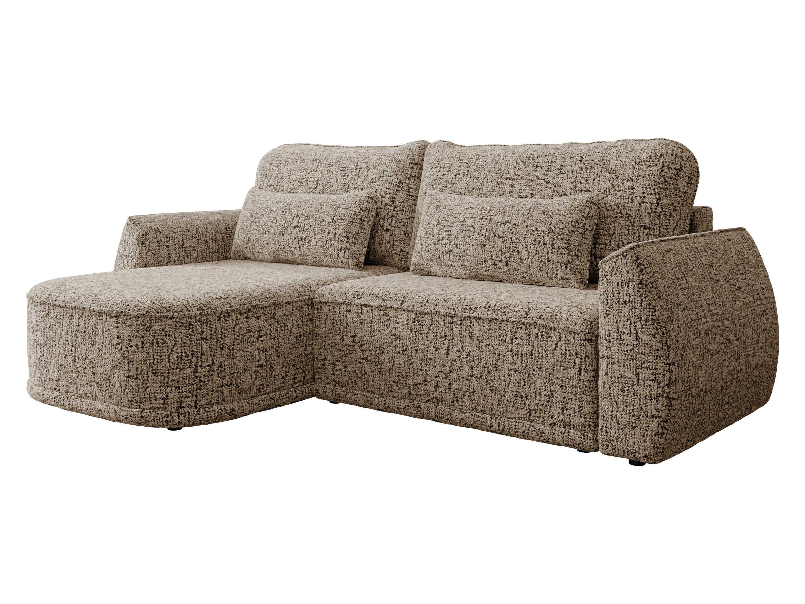 ECKSCHLAFSOFA Lorenzo - Hellbraun/Schwarz, Holz/Kunststoff (260/165cm) - MIRJAN24