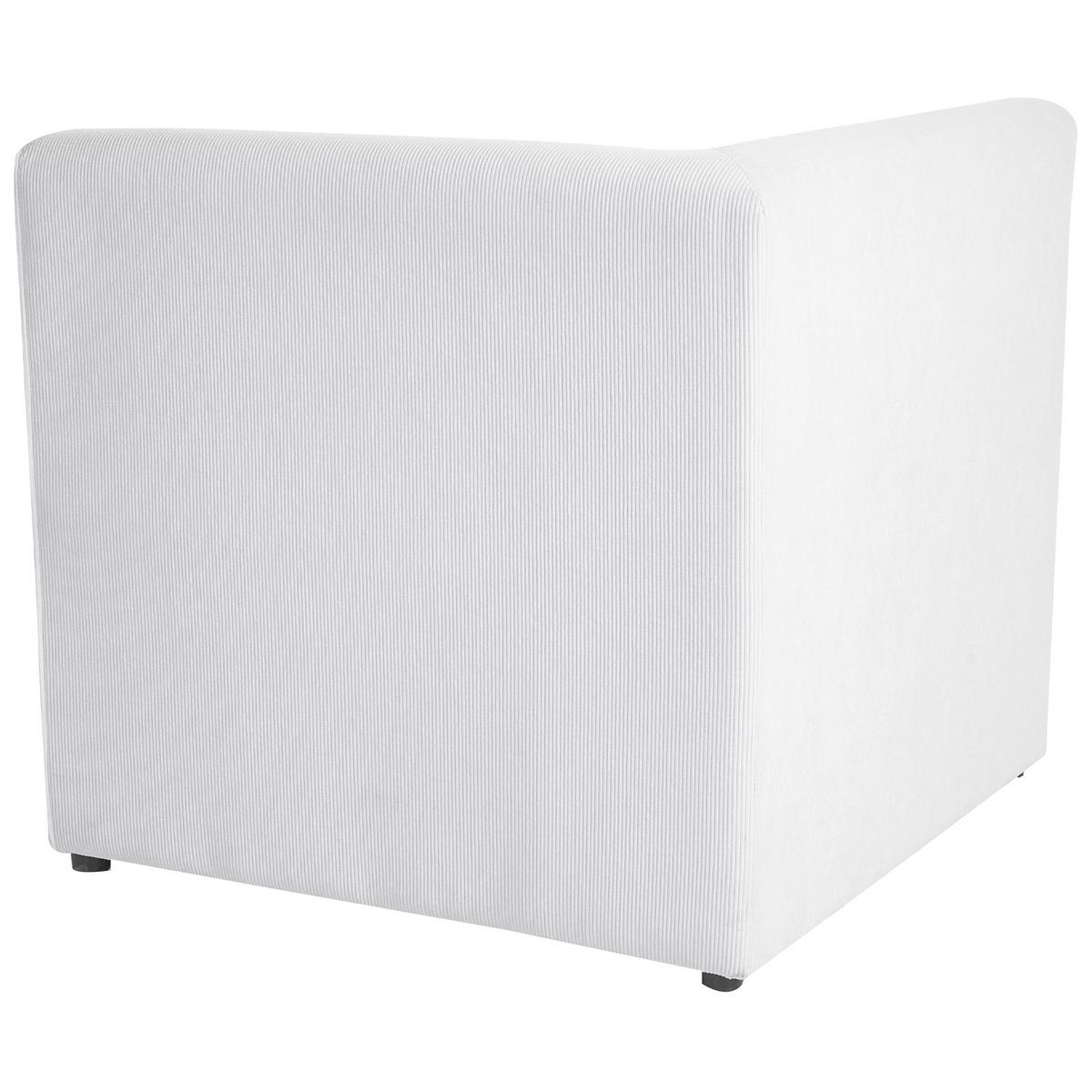 2-SITZER-SOFA Cord cremeweiß Lemvig - Weiß, Textil (166/78/83cm) - Beliani