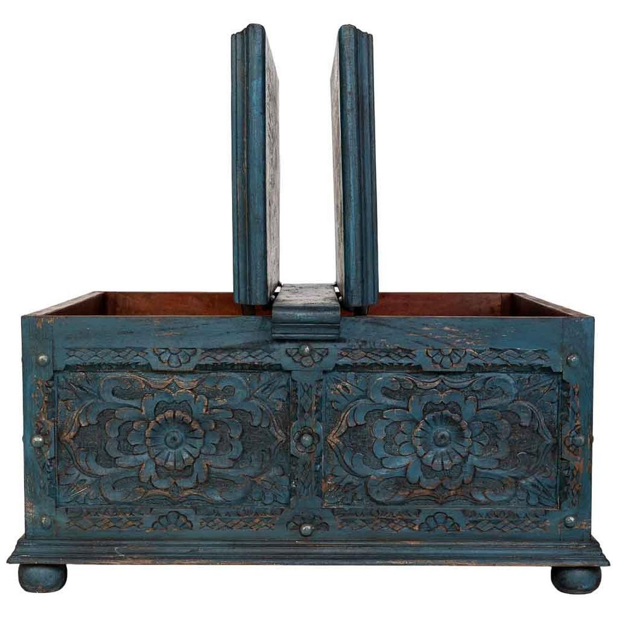 COUCHTISCH aus holz 100x100x47cm - Blau, Holz (100/100/47cm) - Wanderlust
