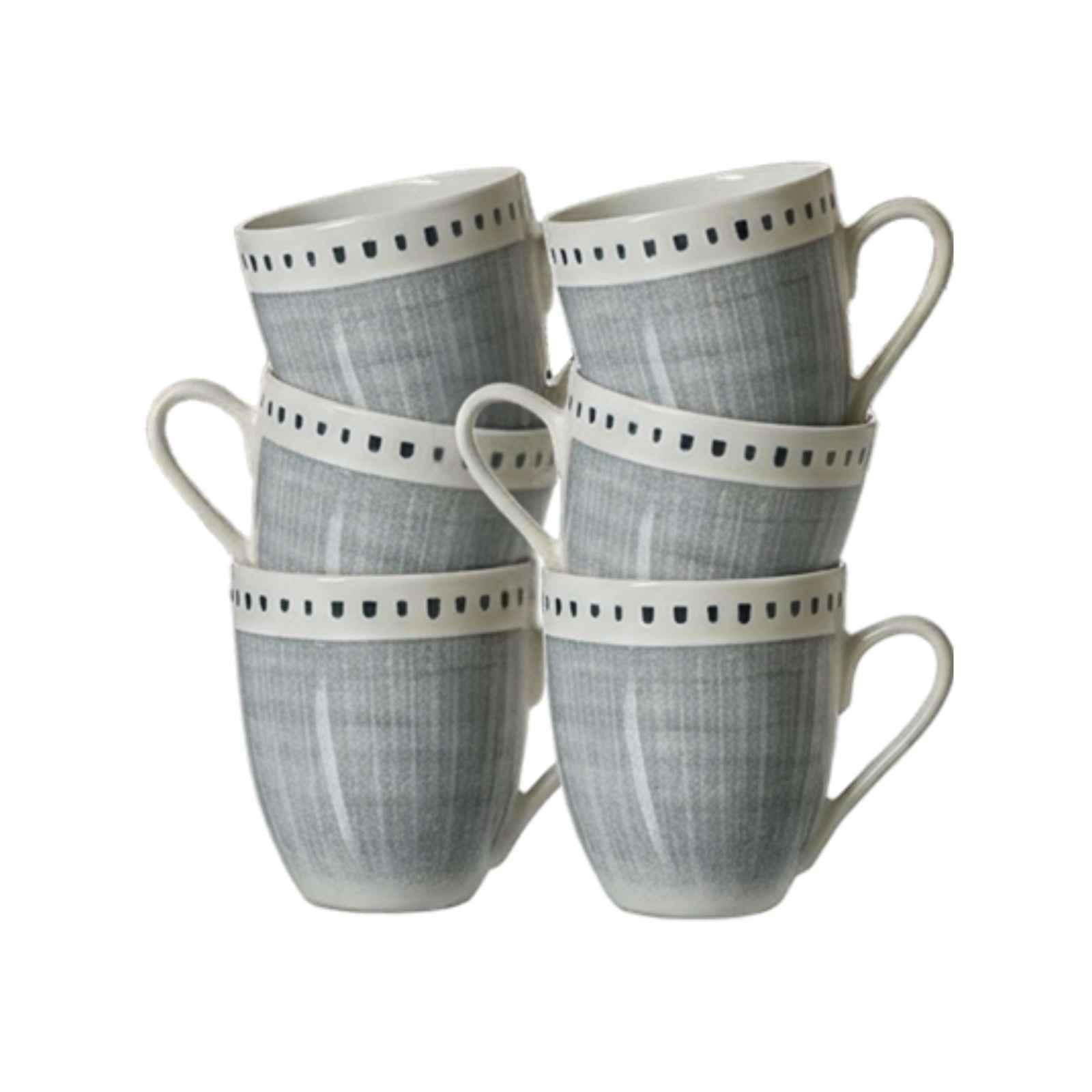 KAFFEEBECHER Natura Grau 320 ml 6er Set - Grau, Keramik (0.32L) - Ritzenhoff Breker