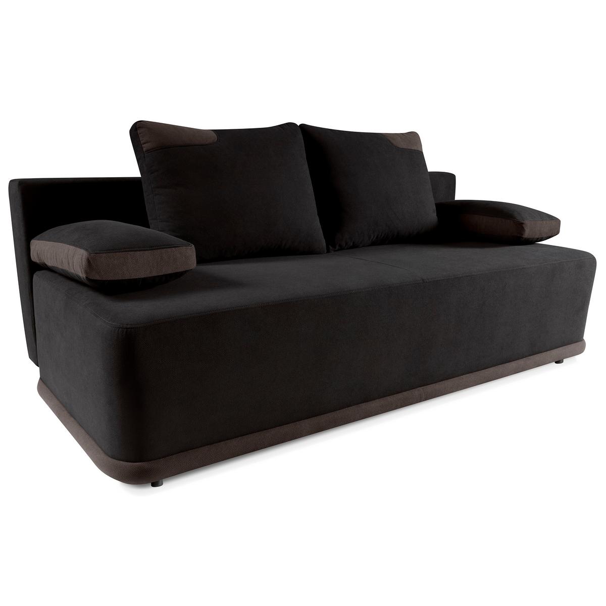 SCHLAFSOFA Bento 3-Sitzer mit Schlaffunktion, Braun - Braun, Textil (200/93/98cm) - Beautysofa