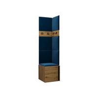 GARDEROBEN-SET Orion XXI - Blau/Eiche Artisan, Holzwerkstoff/Kunststoff (42/186/46cm) - MIRJAN24