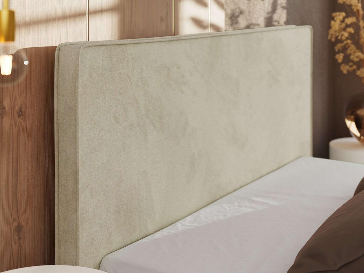 POLSTERBETT CORIVO CLASSIC 200/200 - Beige Velvet - Pocket-Matratze - Beige/Schwarz, Kunststoff/Textil (200/200cm) - MKS