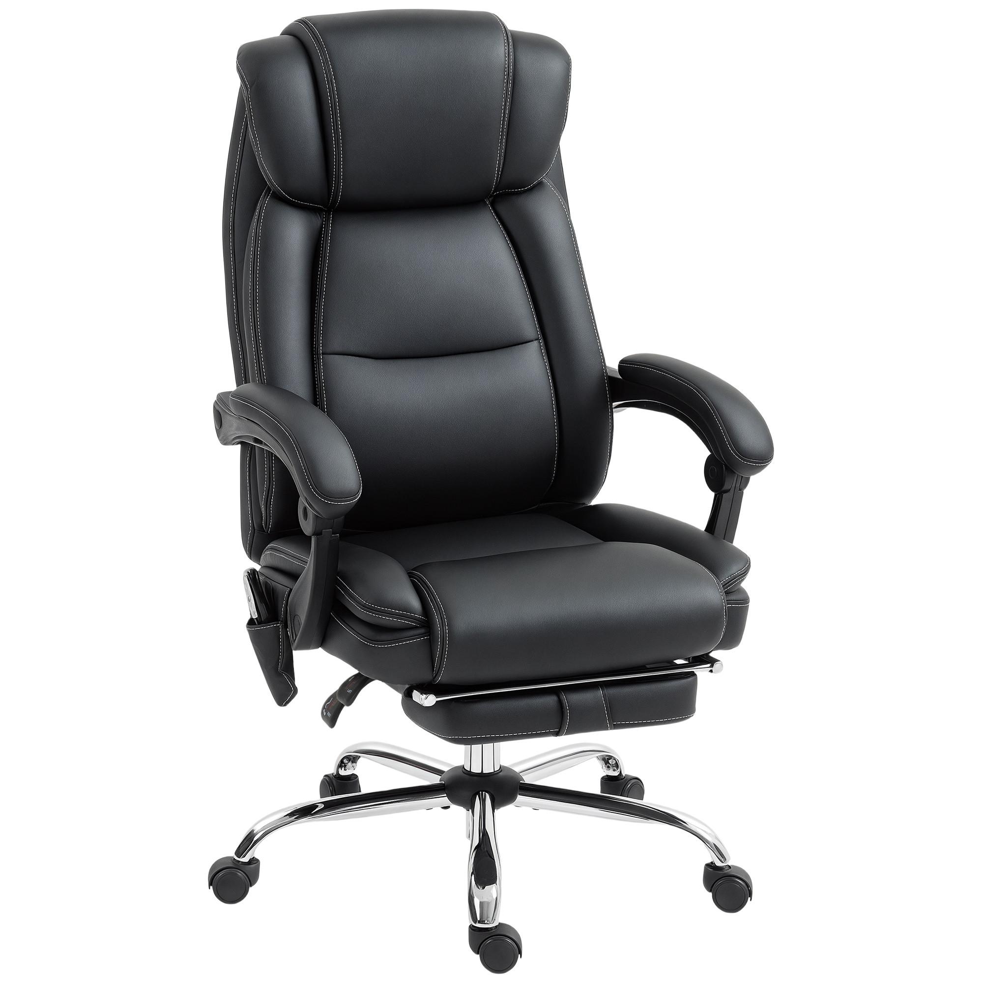 BÜROSTUHL Polyurethan Schwarz - Schwarz, Kunststoff/Metall (67/119/72cm) - HOMCOM