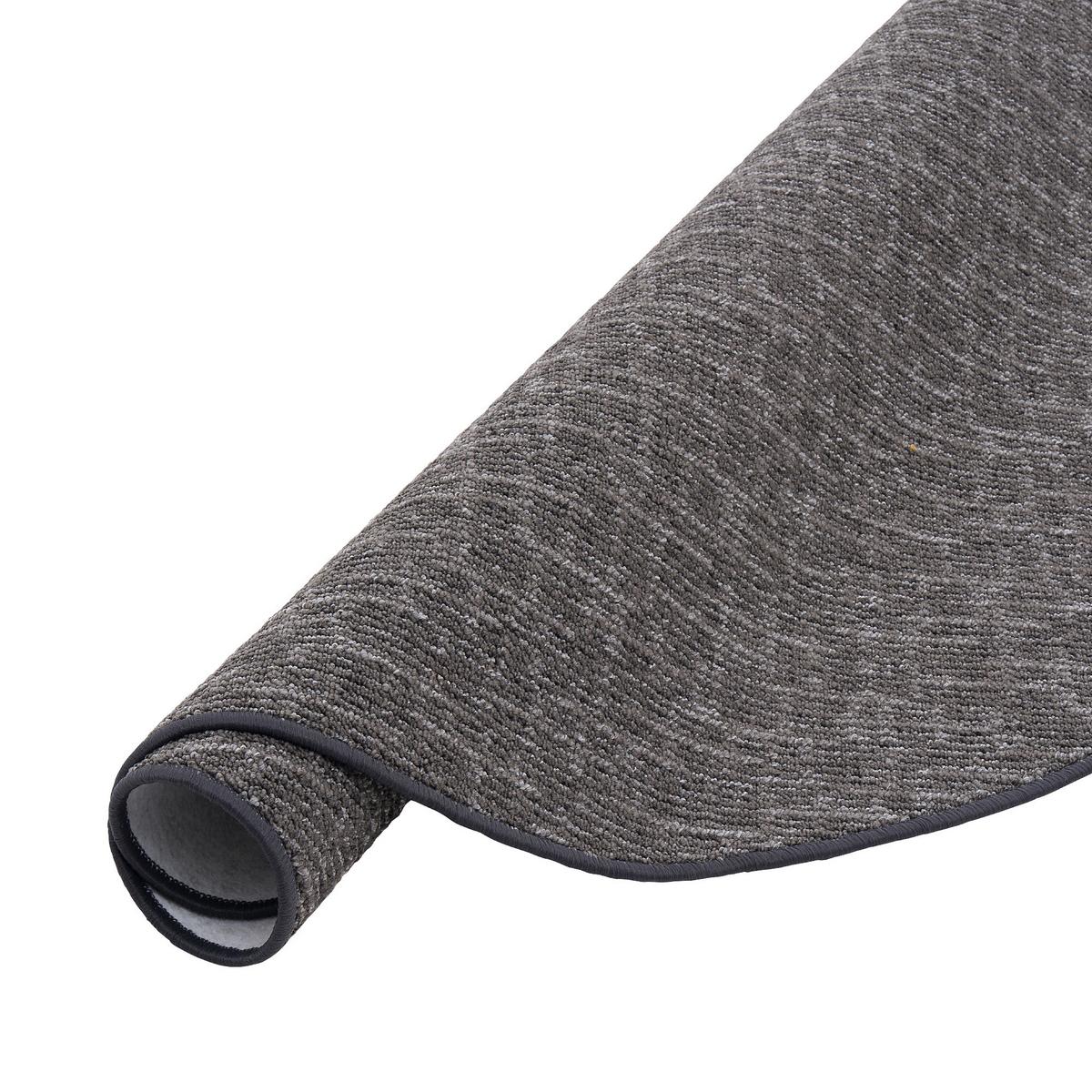 SCHLINGEN DESIGNER TEPPICH NIVA RUND - Anthrazit, Textil (200/200cm) - Snapstyle