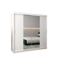 SCHIEBETÜRENSCHRANK mit Spiegel TOKYO 1 200/200/62 2-türig - Silberfarben/Weiß, Holz/Kunststoff (200/200/62cm) - MÖBEL KRYSPOL