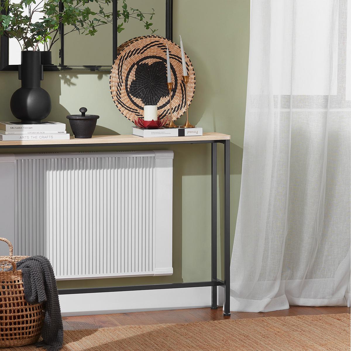 KONSOLENTISCH Holz - Naturfarben, Holz/Metall (20/120/80cm) - SoBuy