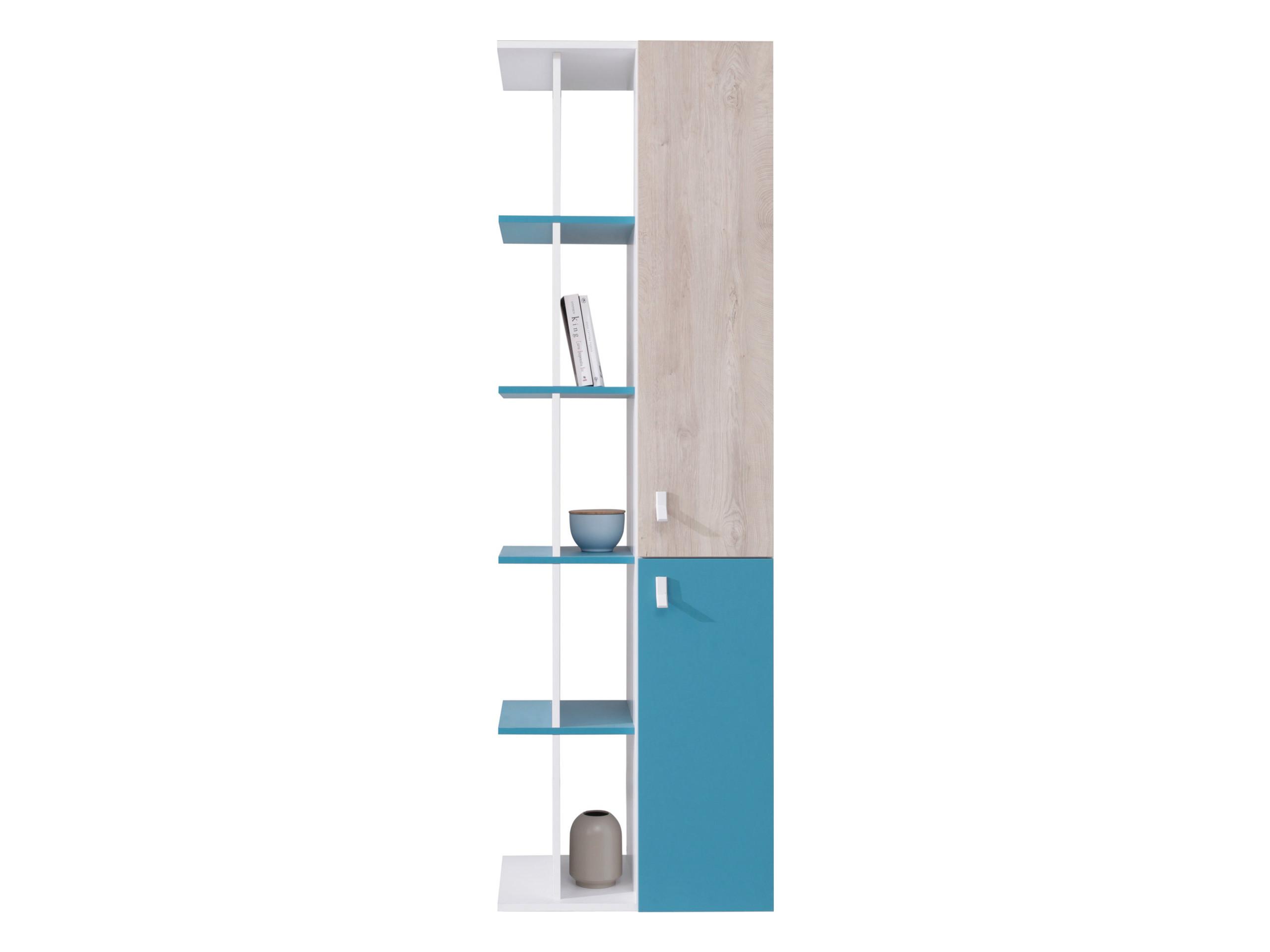 REGAL Planet 05 - Blau/Eichefarben, Holzwerkstoff (60/190/40cm) - MIRJAN24
