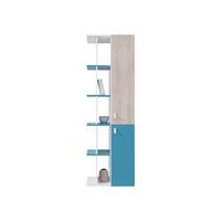 REGAL Planet 05 - Blau/Eichefarben, Holzwerkstoff (60/190/40cm) - MIRJAN24