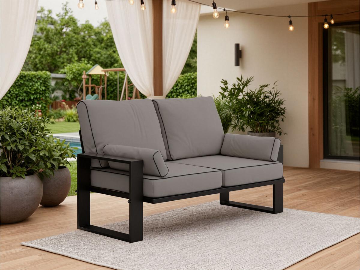 LOUNGESOFA Elba 2 Sitzer - Grau - Grau, Textil (150/90/87cm) - MKS