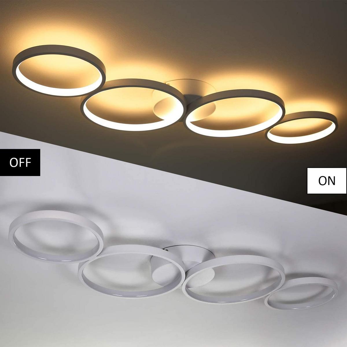 LED-DECKENLEUCHTE Myrthos 31/51.5/6 cm - Weiß, Metall (51.5/31/6cm) - ZMH