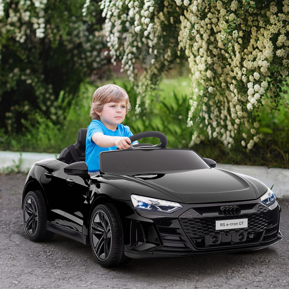 KINDER Elektroauto, Kinderauto mit 2,4G Ferbedienung, Kinderfahrzeug, Schwarz - Schwarz, Metall (103/58/41cm) - HOMCOM