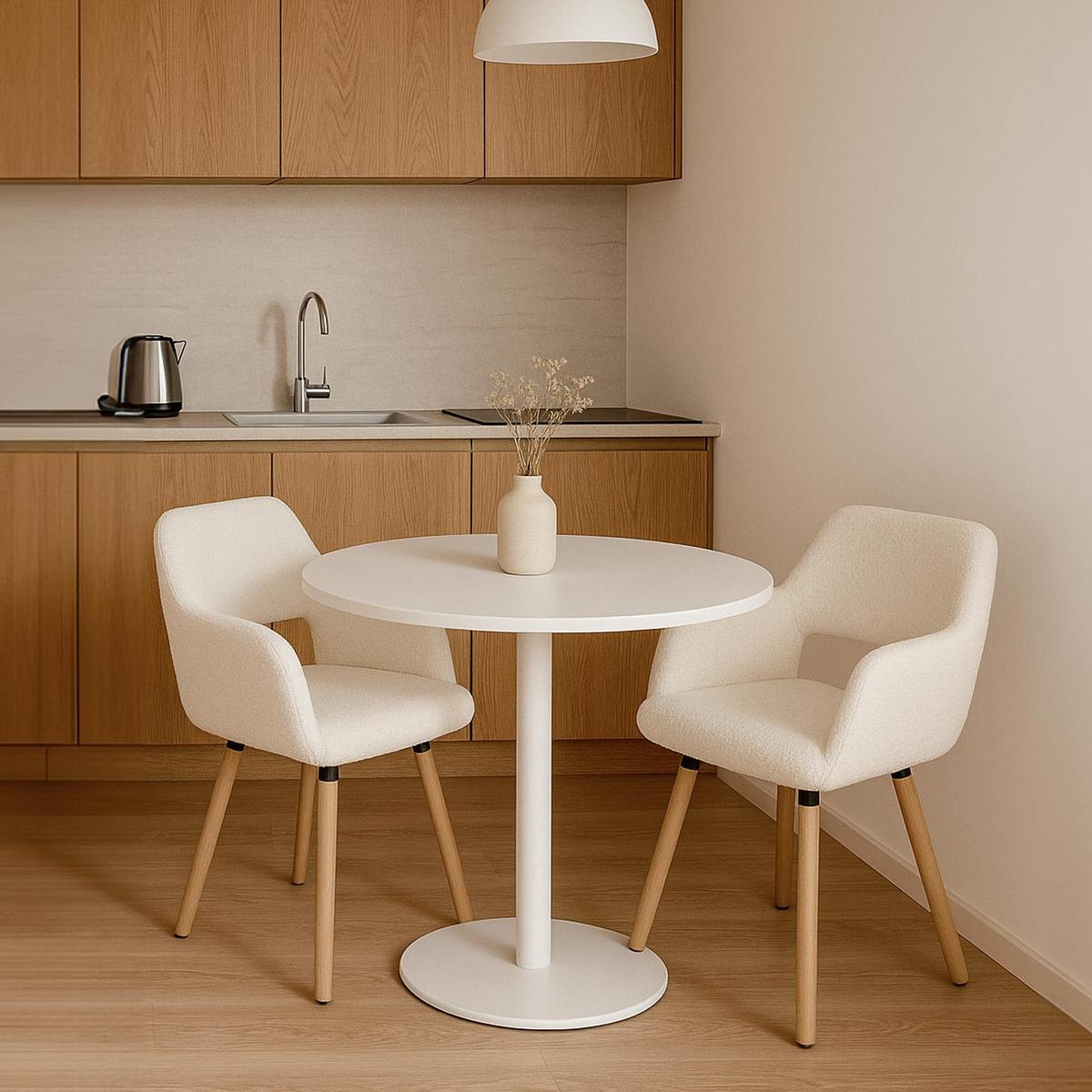 ESSZIMMERSTUHL Cremeweiß - Creme/Weiß, Textil (56/80/53cm) - MCW