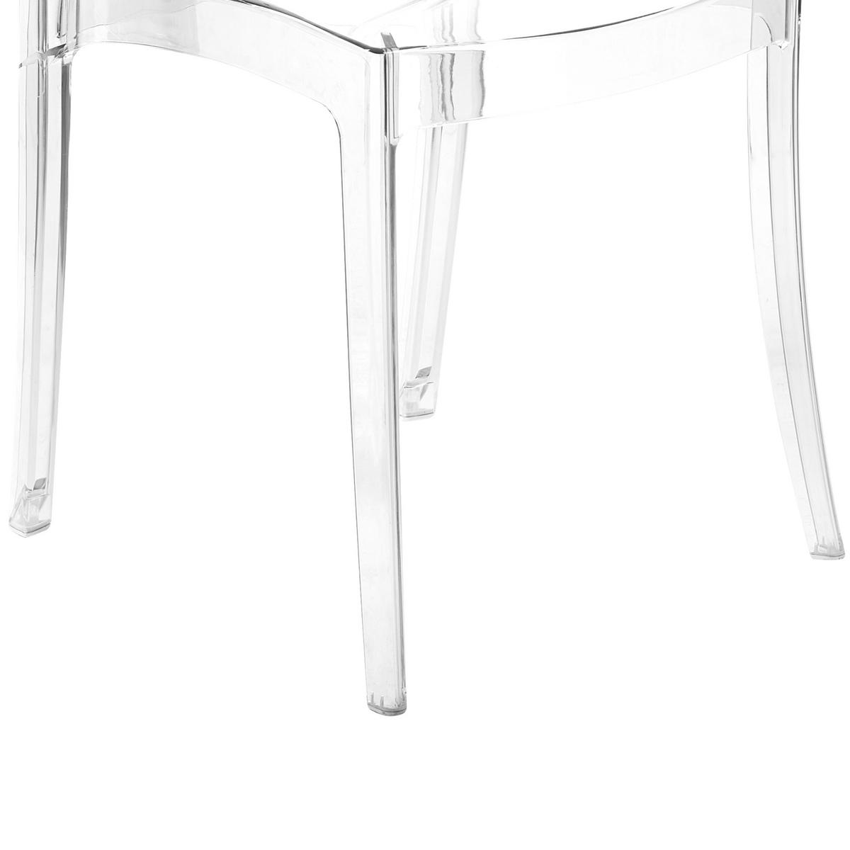ESSZIMMERSTÜHLEN 2er-Set Kunststoff Transparent Covington - Transparent, Kunststoff (46/80/48cm) - Beliani