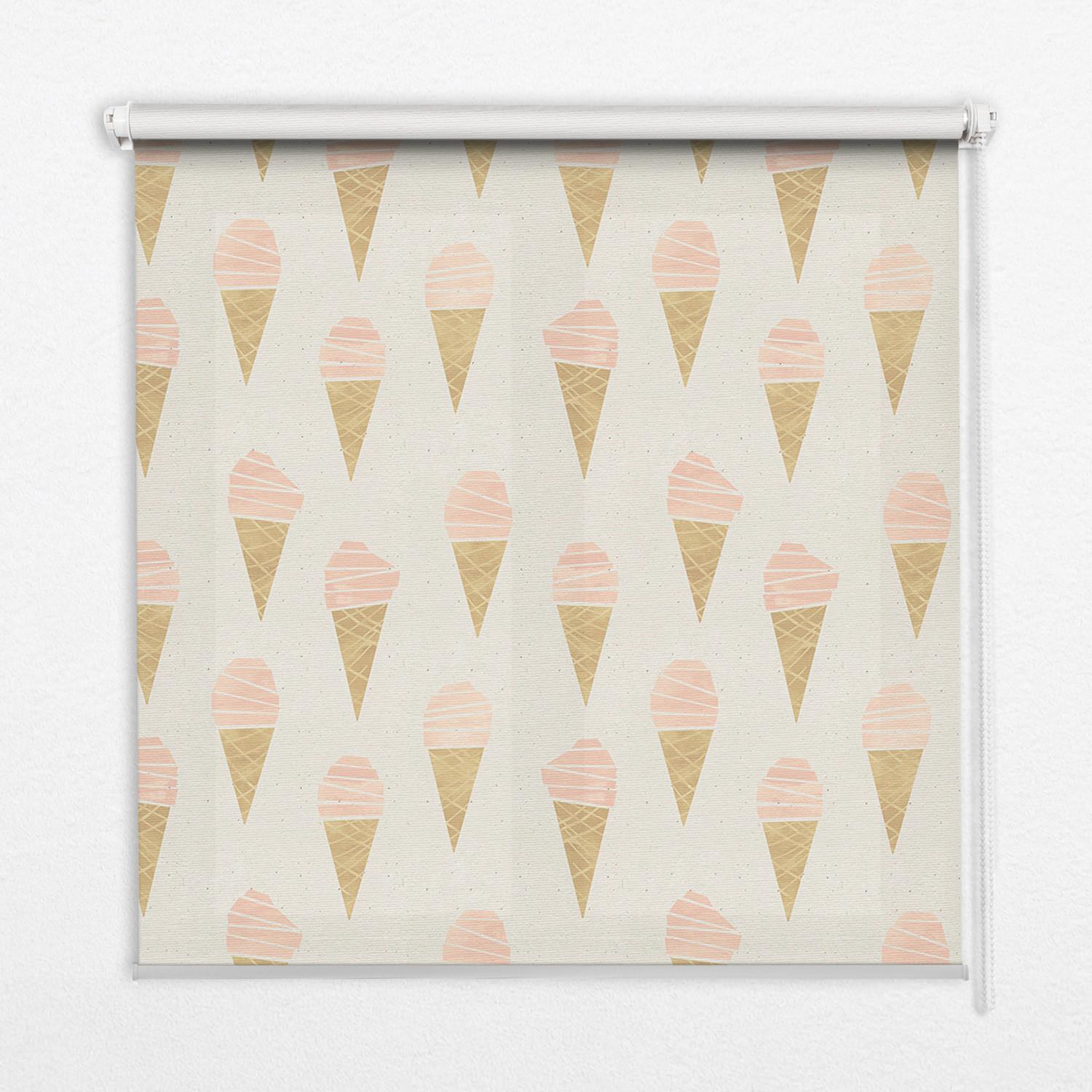 INNENROLLO - Fensterrollo - Rollo - 100x180 cm - Eiscreme - Braun, Kunststoff (100/180/0.5cm) - TULUP
