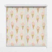 INNENROLLO - Fensterrollo - Rollo - 100x180 cm - Eiscreme - Braun, Kunststoff (100/180/0.5cm) - TULUP