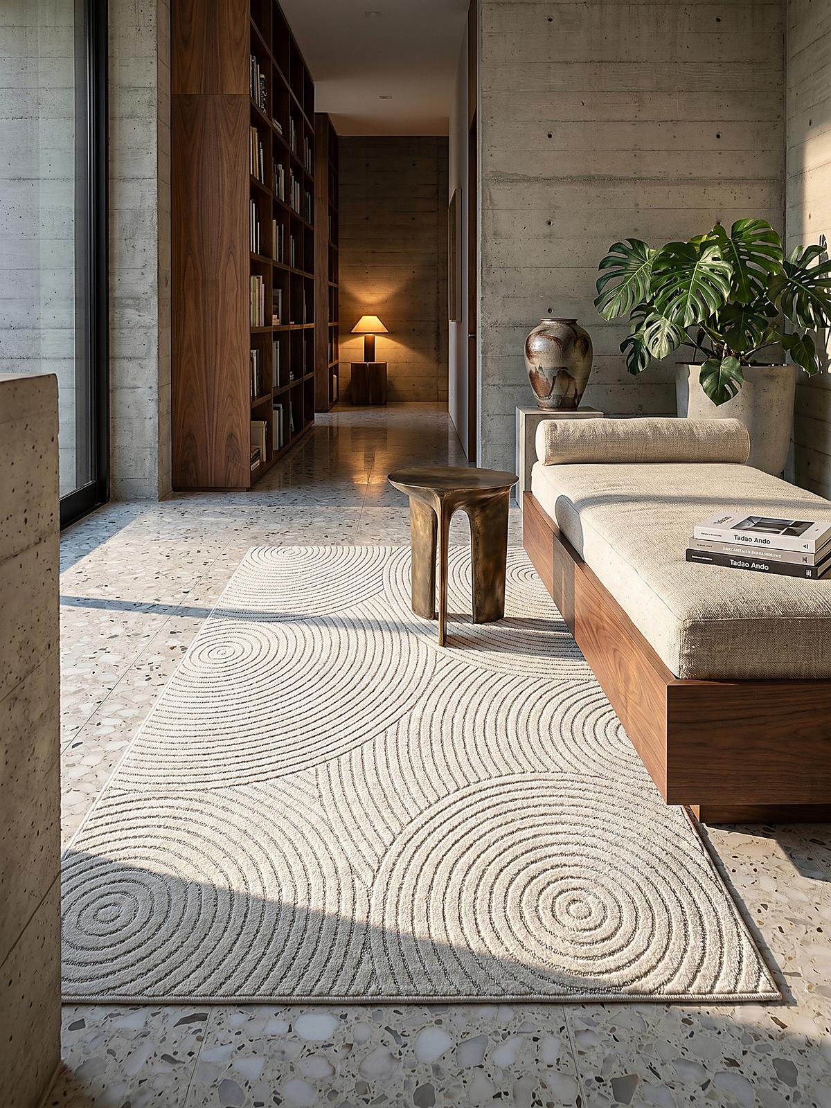 TEPPICH Outdoor Geometrisch MEZEN Polypropylen Creme 80 x 250 cm - Beige, Textil (80/250cm) - KADIMA DESIGN