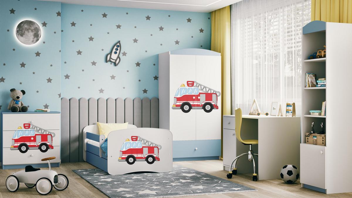 KOMMODE Babydreams Löschzug 81/81/41 - Blau, Holzwerkstoff (81/81/41cm) - RAUMHIRSCH FURNITURE