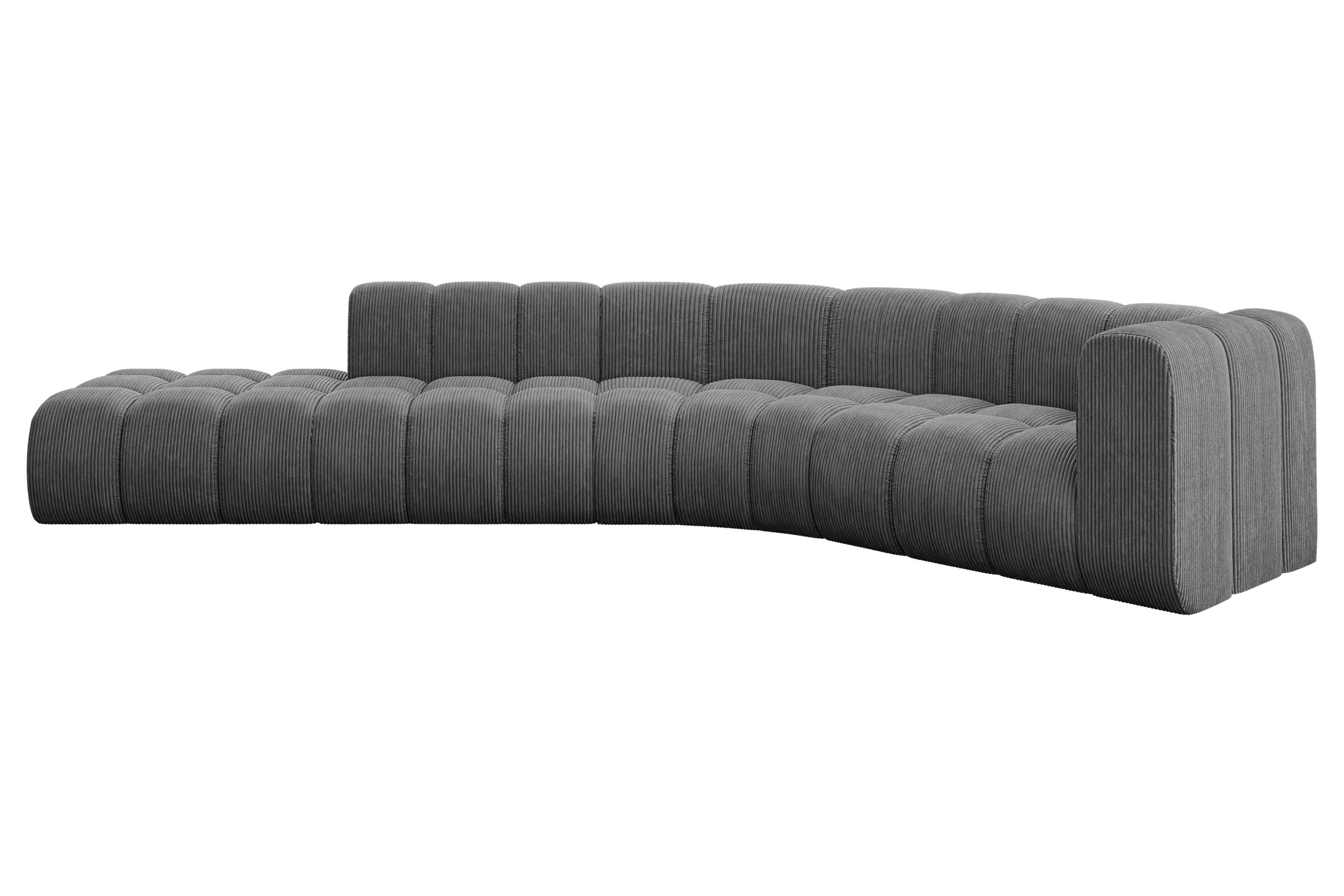 ECKSOFA modulares Sofa Tilmo-L1 - 399x194x70 cm Dunkelgrau - Dunkelgrau, Holzwerkstoff/Textil (399/194cm) - ALTDECOR