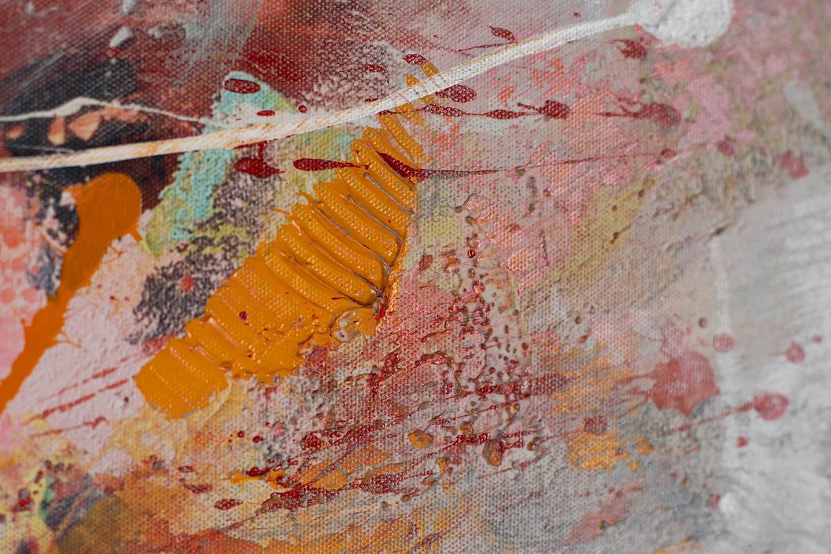 ACRYLBILD HANDGEMALT 80/80 cm - Grau, Holz/Textil (80/80cm) - KUNSTLOFT