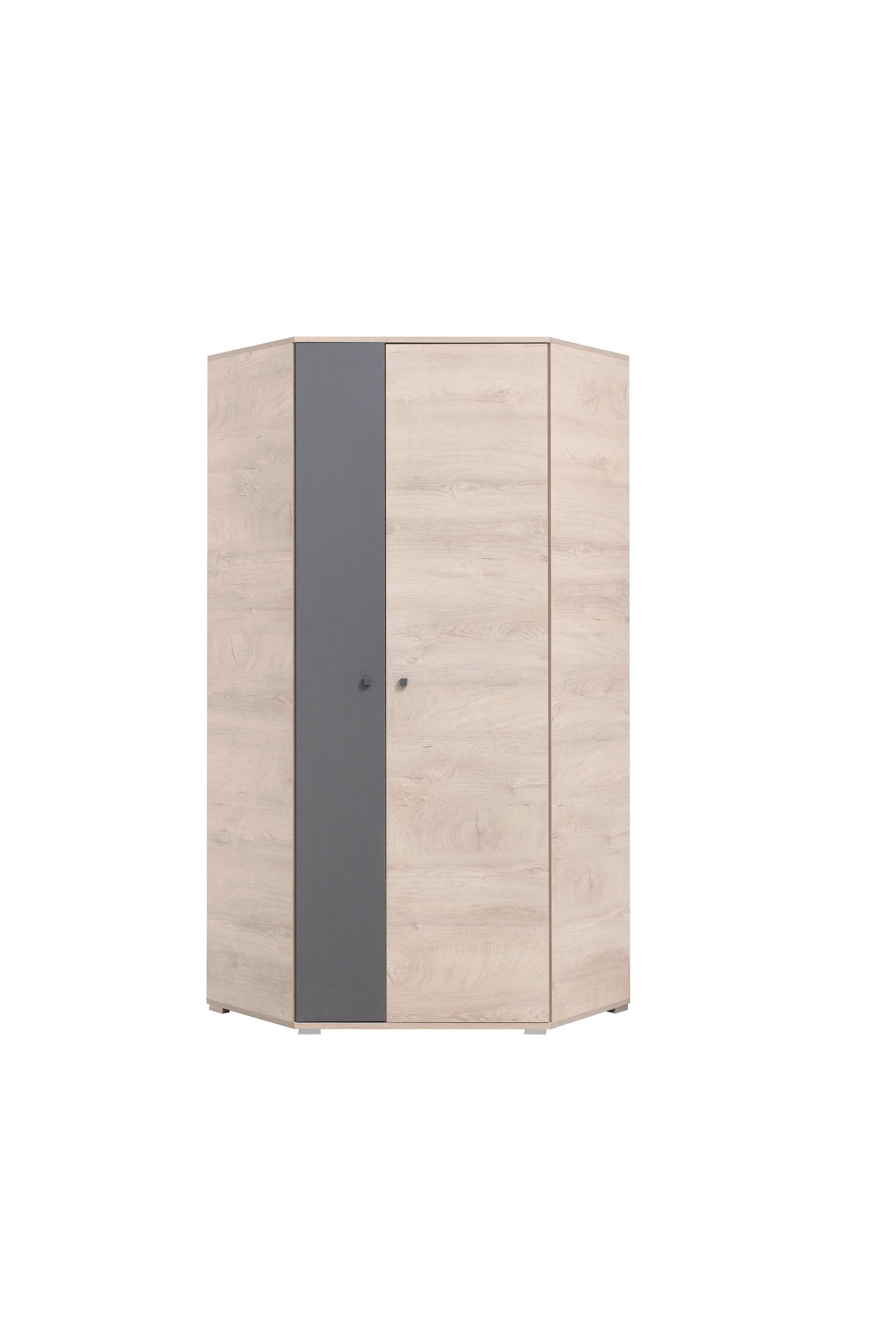 DREHTÜRENSCHRANK RAVENNA 90/190/90cm 2-türig Eichefarben - Eichefarben, Holzwerkstoff (90/190/90cm) - MASSENO