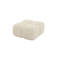 POUF Miko-Puf 90x90x45 cm Creme Velours Modular Sitzhocker - Creme/Schwarz, Holzwerkstoff/Kunststoff (90/43/90cm) - ALTDECOR