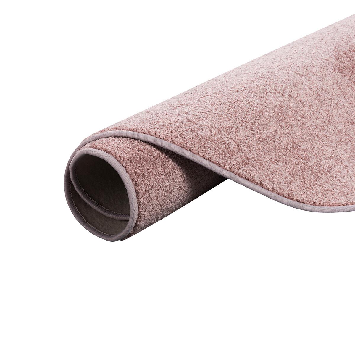 HOCHFLOR VELOURS TEPPICH LUNA RUND - Rosa, Textil (200/200cm) - Snapstyle