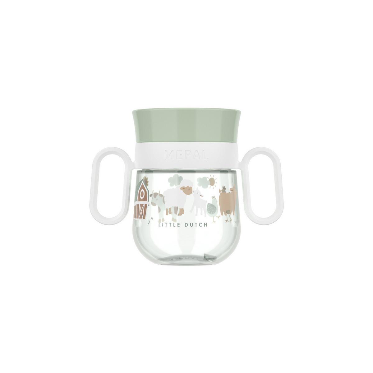 360° TRINKLERNBECHER Mio (2025) Little Farm 200 ml - Grün, Kunststoff (0.2L) - Mepal