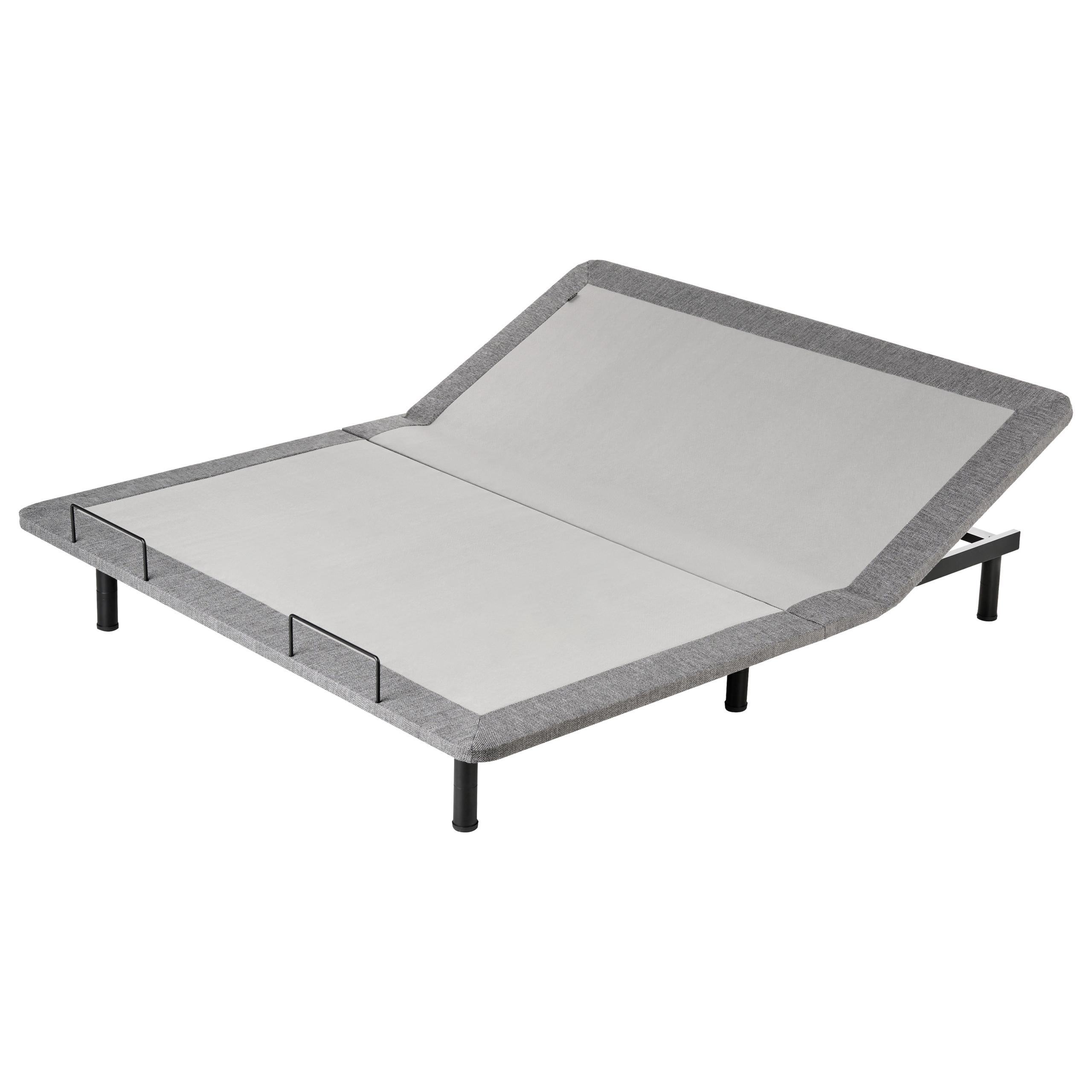 LATTENROST elektrisch verstellbar BRUNOY 180/200 cm Grau - Schwarz/Grau, Metall (180/200cm) - Beliani
