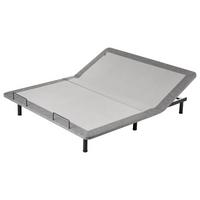 LATTENROST elektrisch verstellbar BRUNOY 180/200 cm Grau - Schwarz/Grau, Metall (180/200cm) - Beliani
